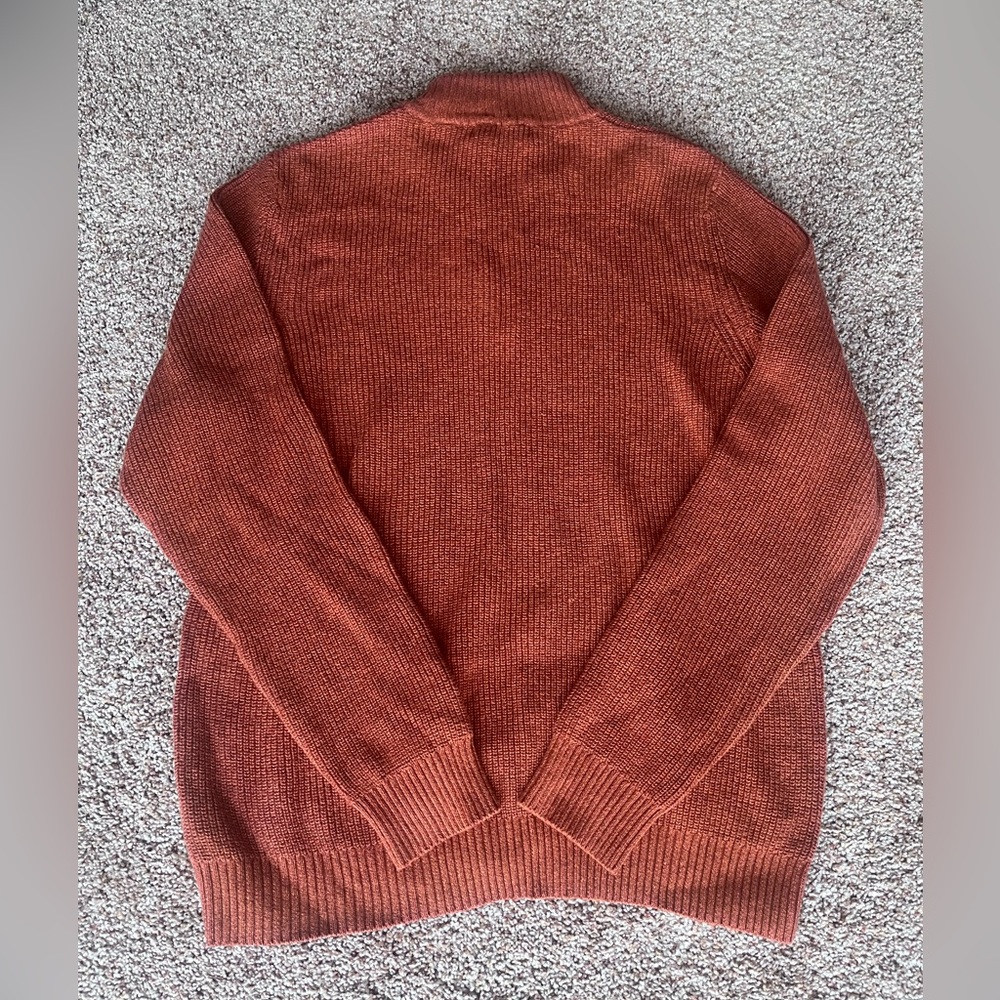 Vintage‎ Rust G.H. Bass & Co. Button Up Mock Neck Sweater - Picture 3 of 5